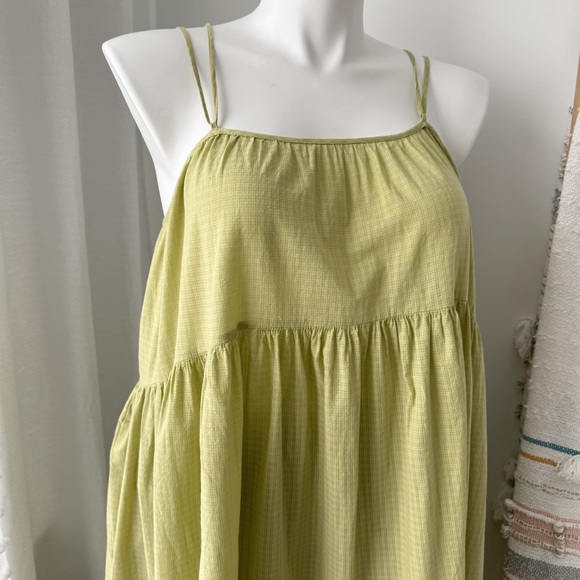 Everlane Billow Pear Green Sleeveless Tiered Flowy Maxi Dress Women’s Size Large - Picture 2 of 10